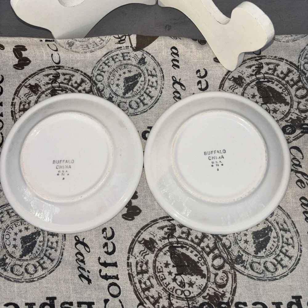 Buffalo China Maroon Air Brushed Coffee Cup & 2 Small 5
